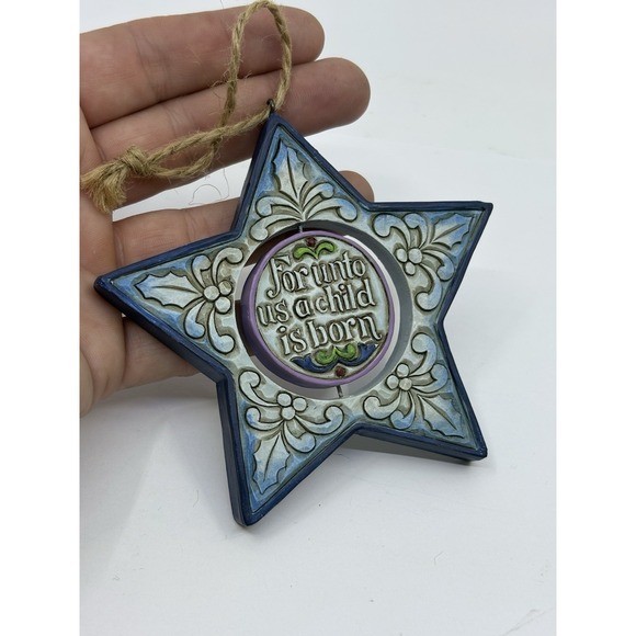 Jim Shore Rotating Disc Detailed Nativity Star Christmas Star 4" Ornament - Picture 5 of 5